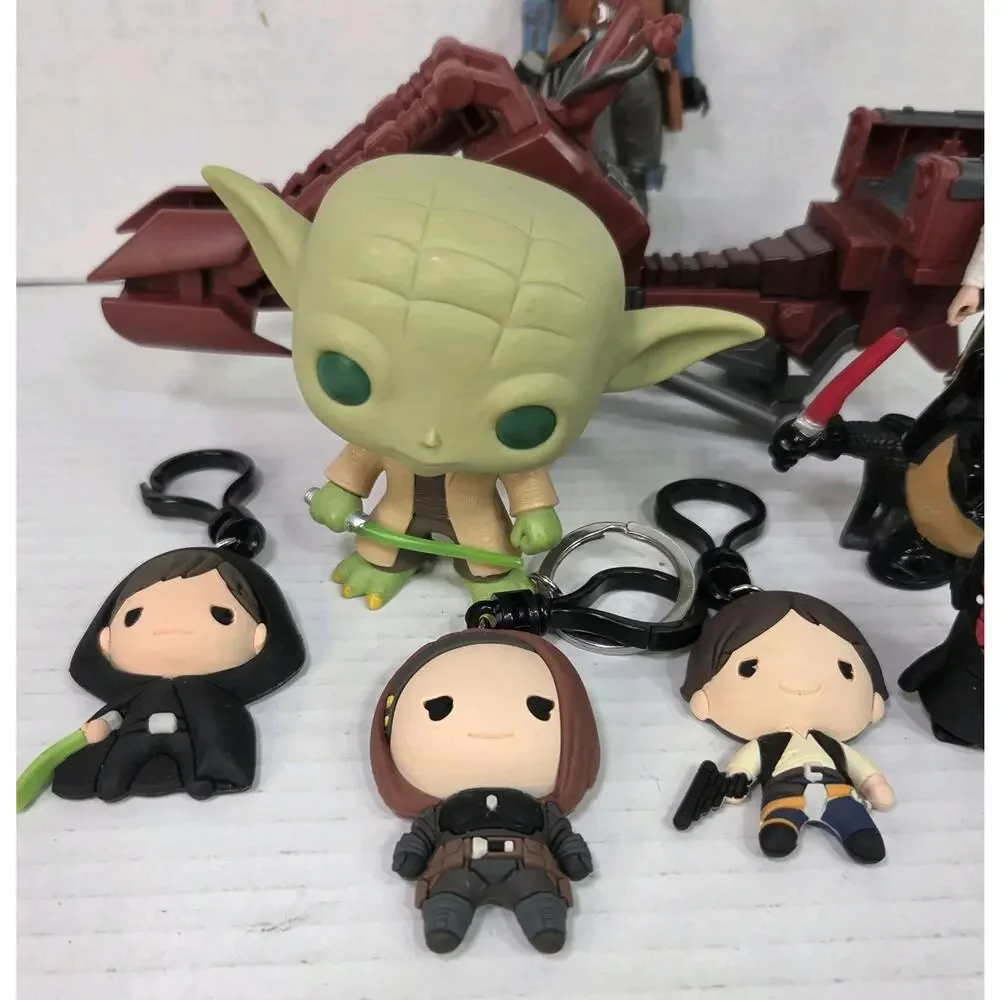 Star Wars Toy Lot Funko Yoda Black Series Bo-Katan Amidala Jar Jar Han Solo Maul